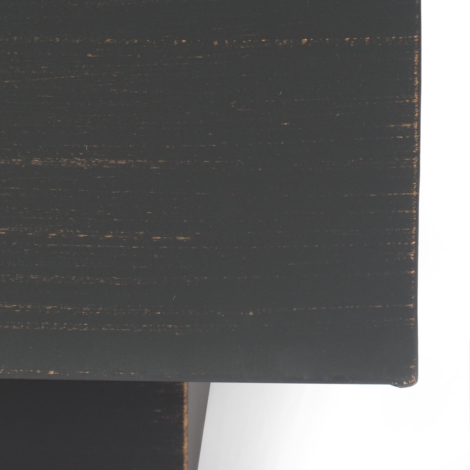 Close-up of brushed brown outdoor wood surface with weathered edge details on Tampa Home & Garden Store