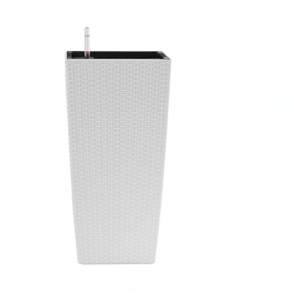Planter Indoor Outdoor with automatic watering system, white woven planter HouseOfZazla on Tampa Home & Garden Store