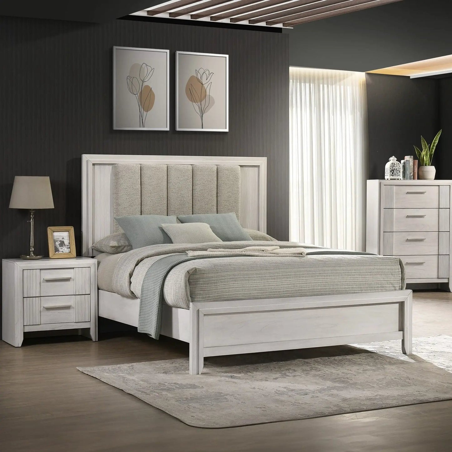 4 Drawer Tall Storage Chest, white, accent chest by Unique Piece Furniture on Tampa Home & Garden Store