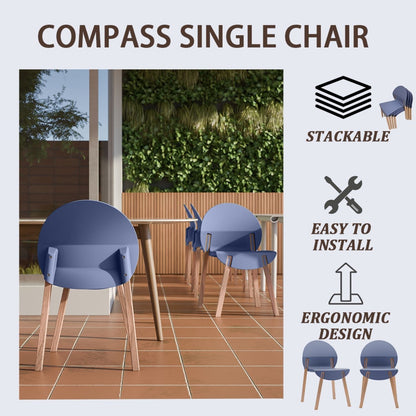 4 Piece Outdoor Chair Set with Round Table