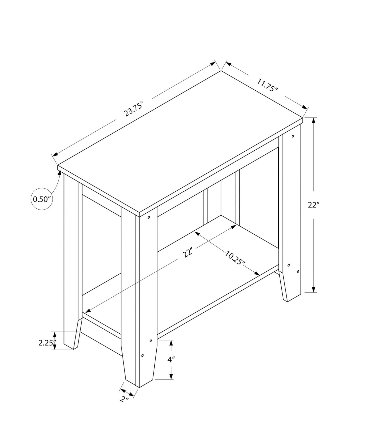 Accent Side Table in Transitional Style Design