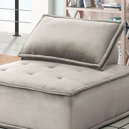 Anna Armless Lounge Chair With Soft Upholstery