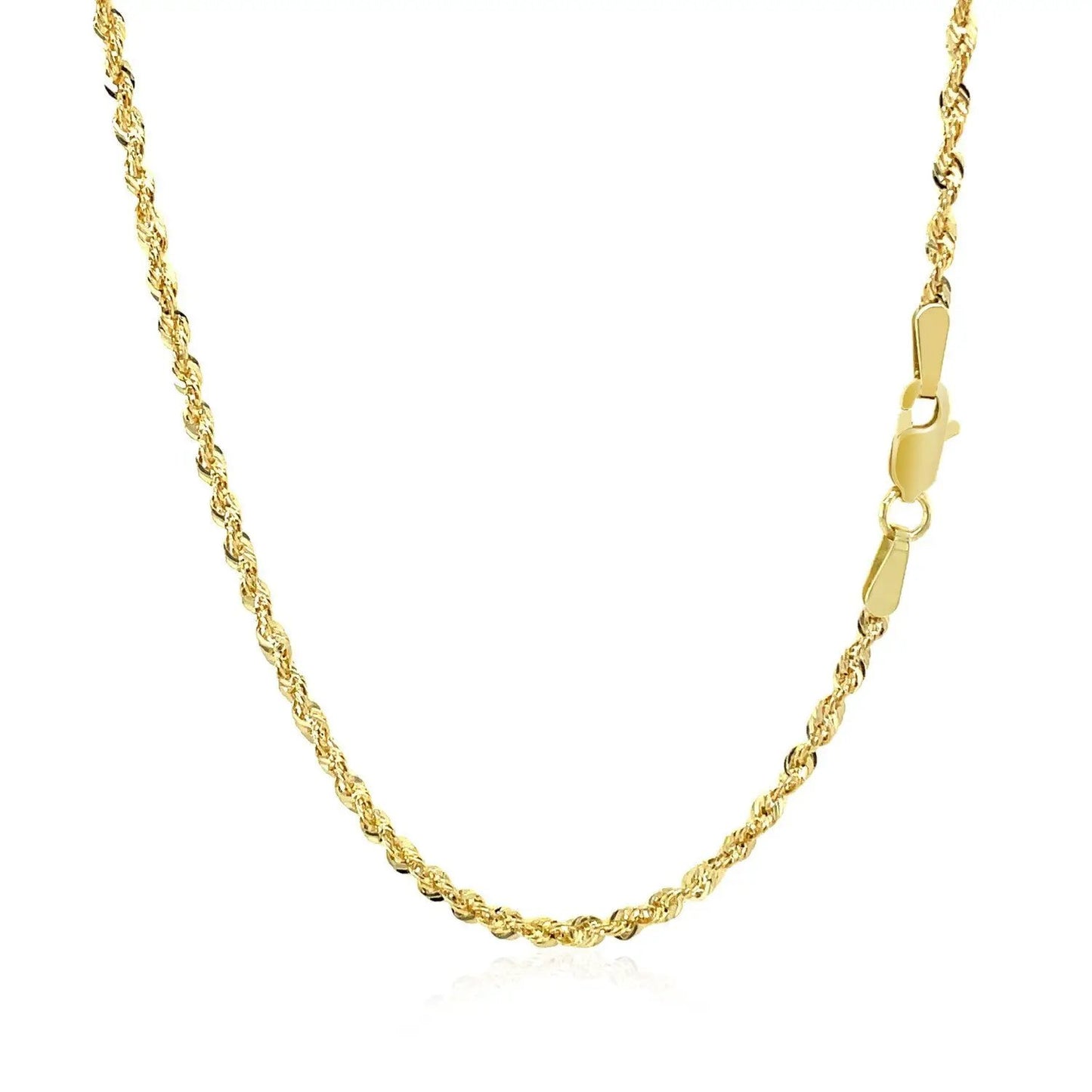 Necklace 10K yellow gold hollow diamond cut rope chain 2.00 mm Bids.com on Tampa Home & Garden Store