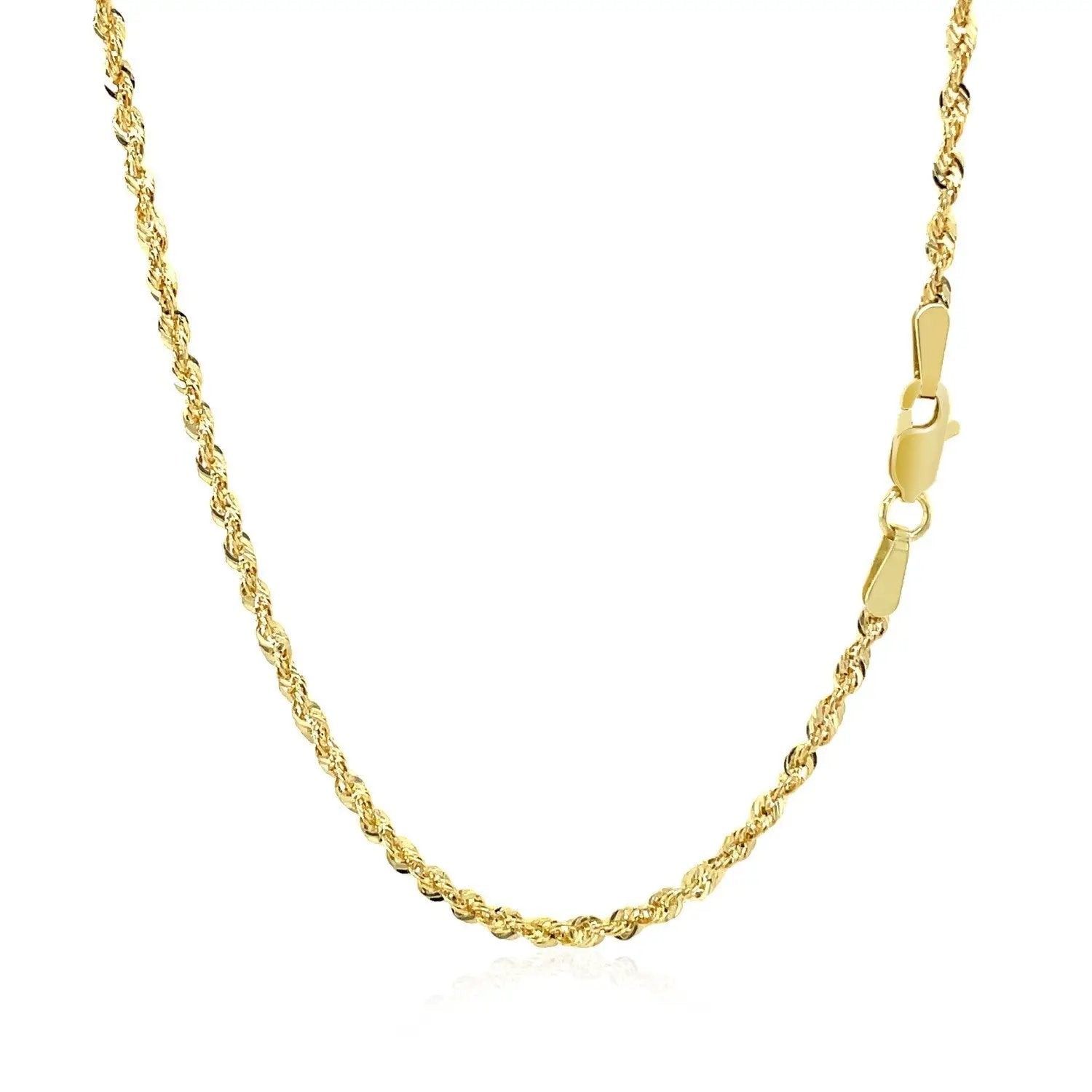 Necklace 10K yellow gold hollow diamond cut rope chain 2.00 mm Bids.com on Tampa Home & Garden Store