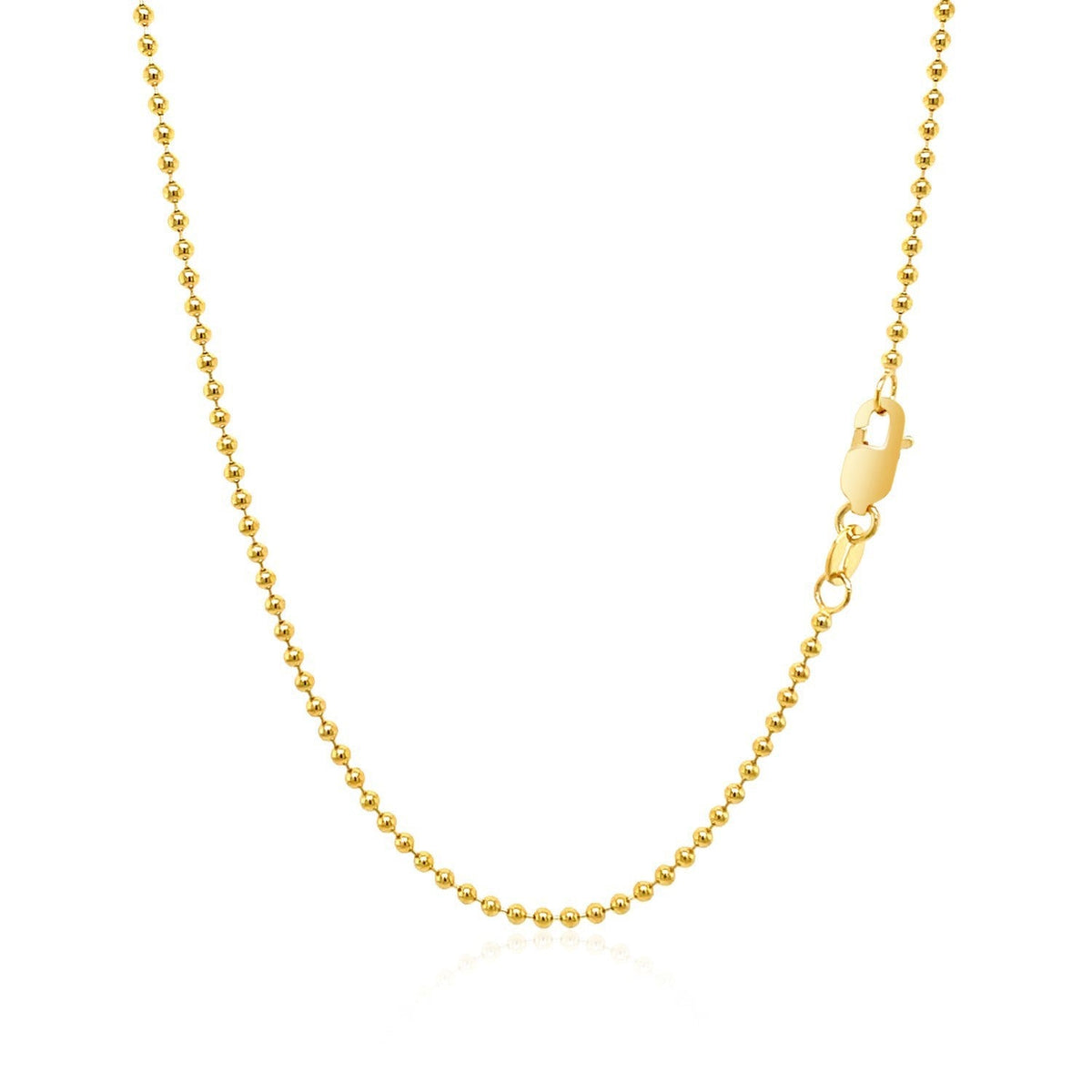 18k yellow gold bead chain necklace 1.5mm with lobster clasp by Bids.com on Tampa Home & Garden Store