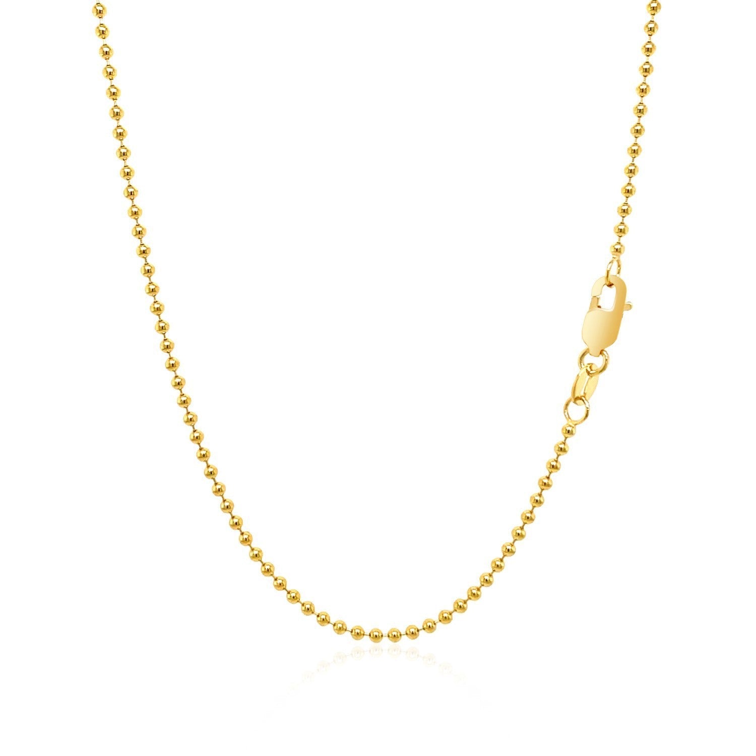 18k yellow gold bead chain necklace 1.5mm with lobster clasp by Bids.com on Tampa Home & Garden Store
