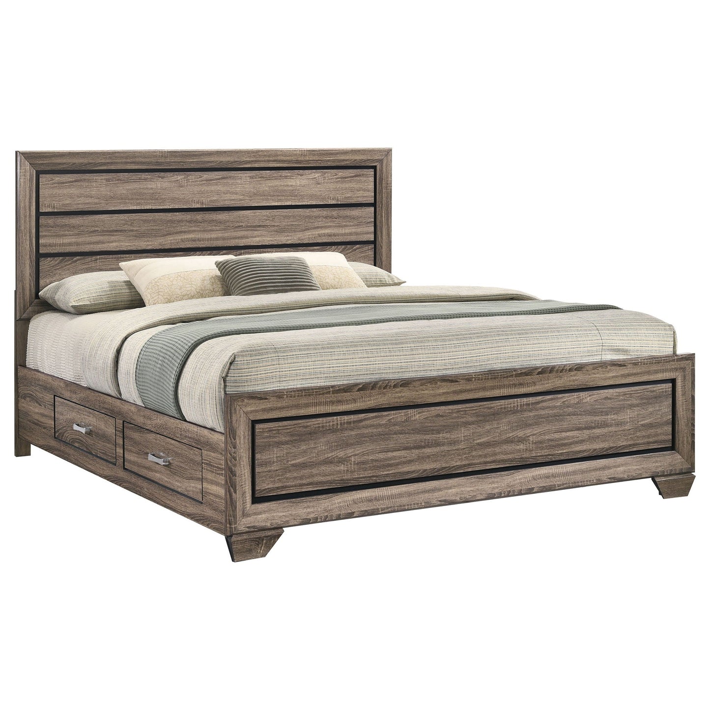 Oatfield Panel Bed HouseOfZazla built-in storage drawers on Tampa Home & Garden Store