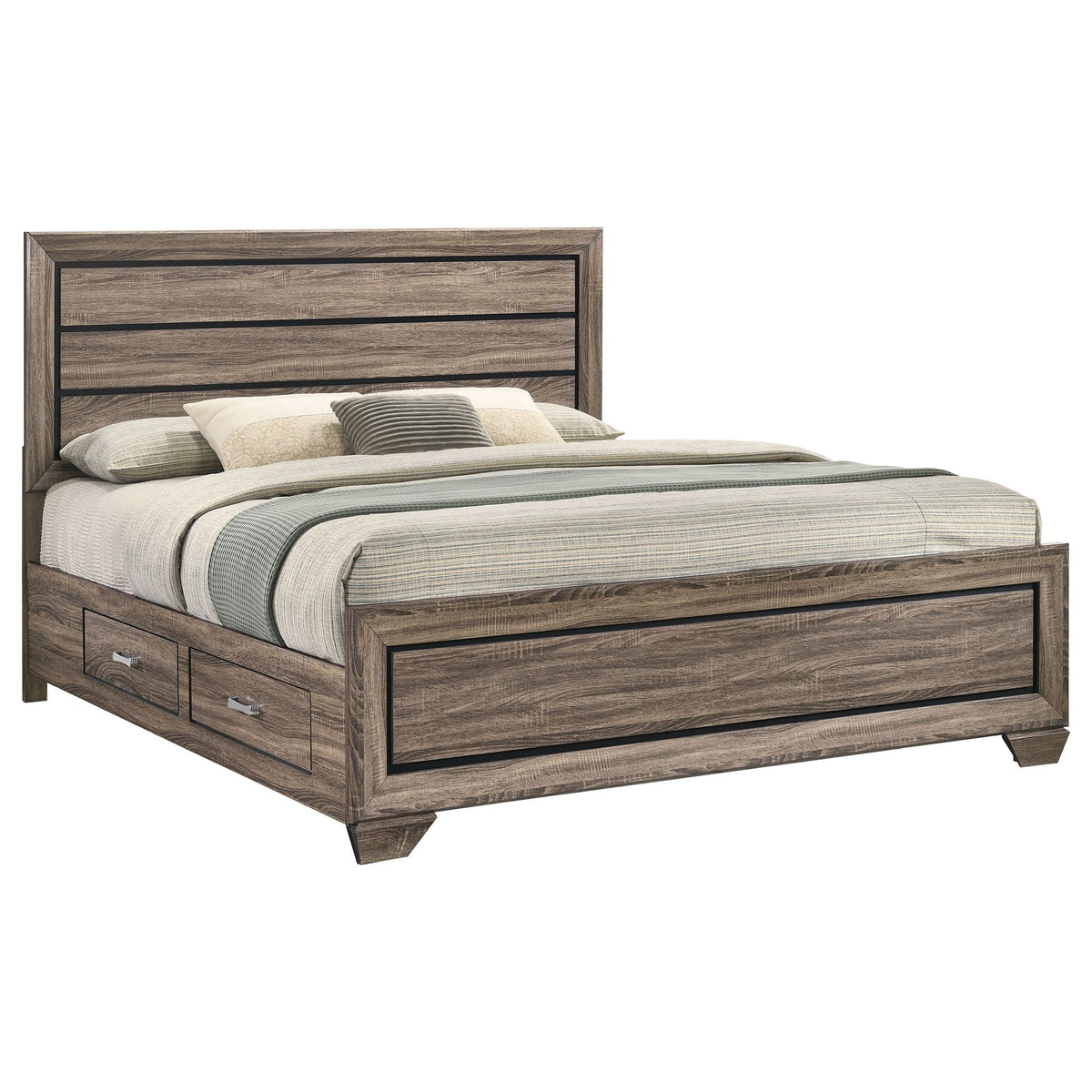 Oatfield Panel Bed HouseOfZazla built-in storage drawers on Tampa Home & Garden Store