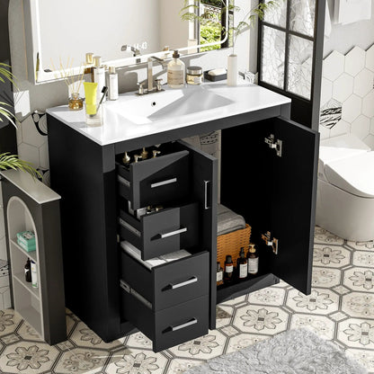 Bathroom Vanity With Sink and Storage Cabinet