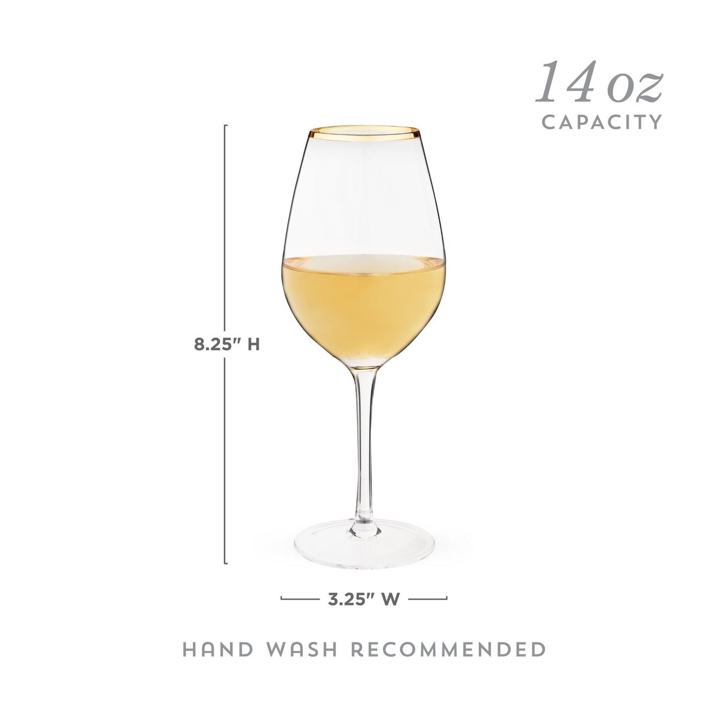 Dazzling Gilded Rim Wine Glasses and Pair