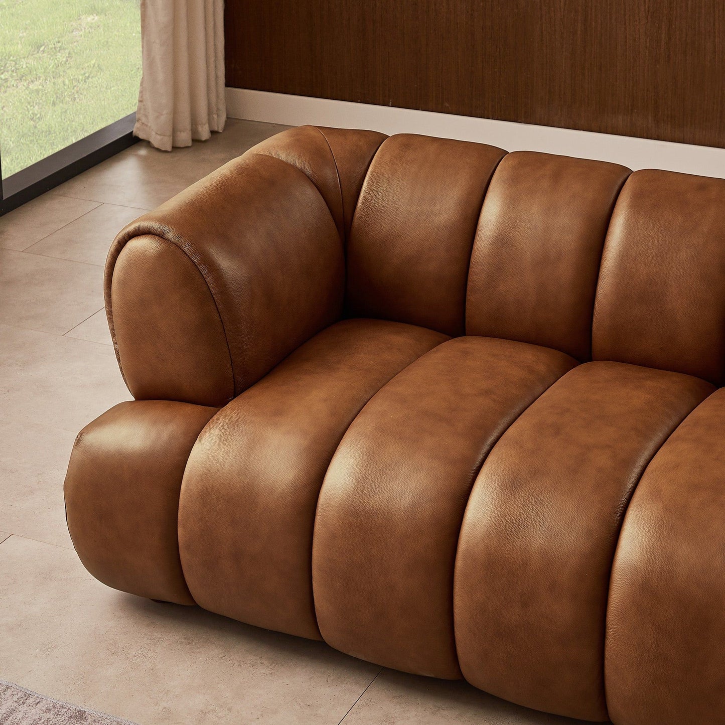 Jasmin Elegant Upholstered Sofa and Solid Wood