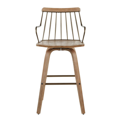 Preston Farmhouse Counter Stool White Washed
