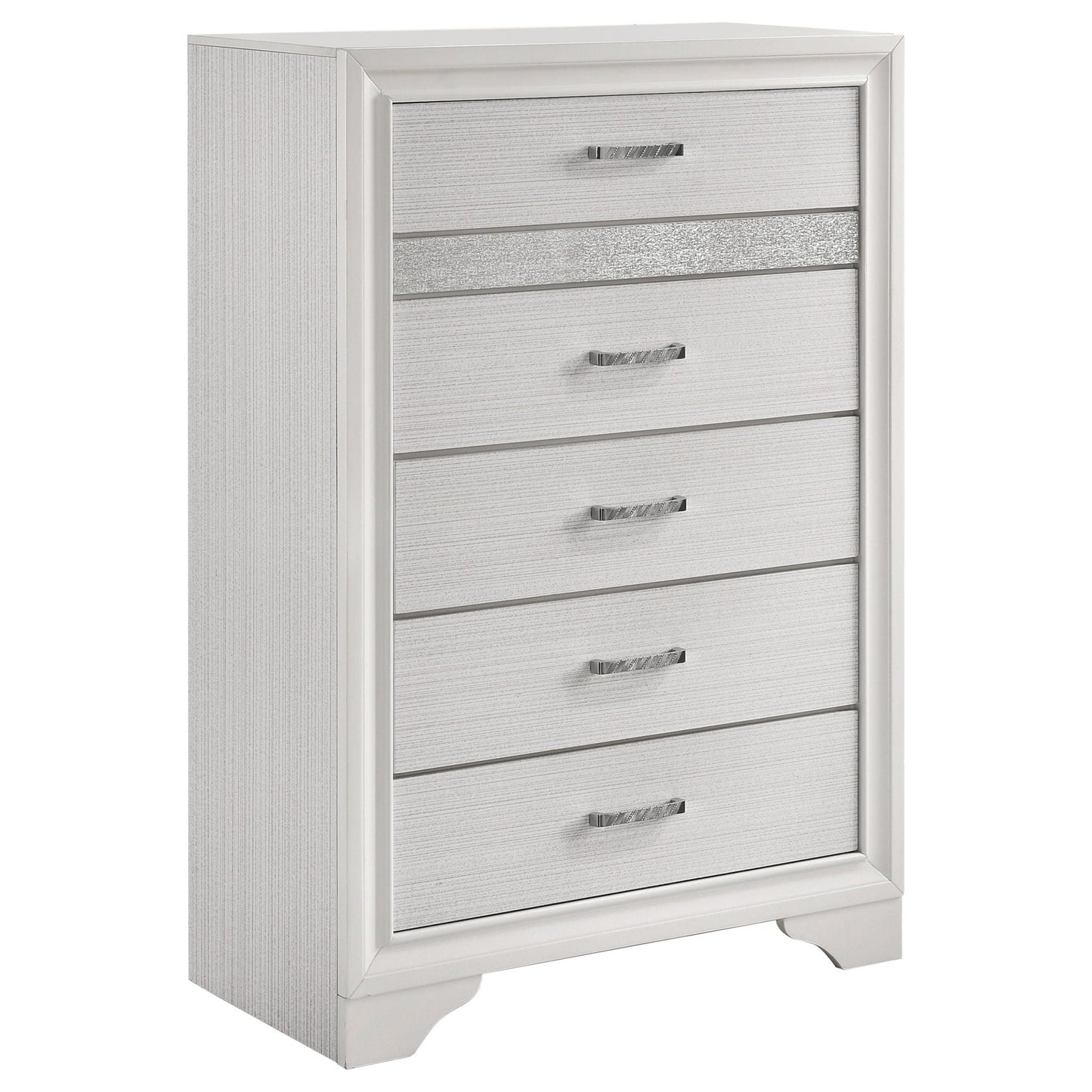 Corbin glittering 4-drawer dresser chest by HouseOfZazla in silver mirrored finish on Tampa Home & Garden Store