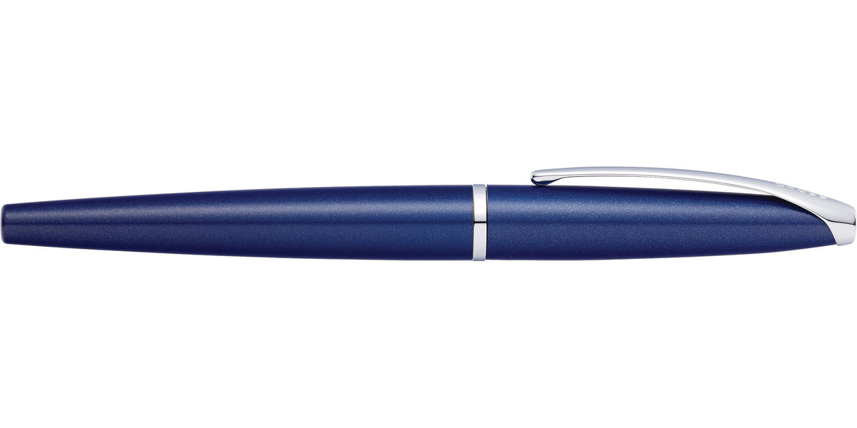 ATX Translucent Blue Lacquer Rollerball Pen by A.T. Cross with silver trim and clip on Tampa Home & Garden Store