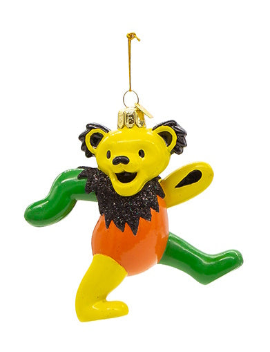 Ornement d'ours en verre Grateful Dead -