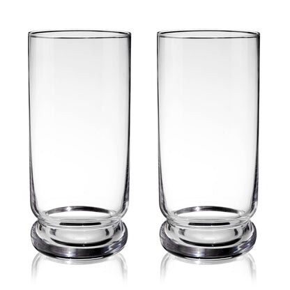 Mercury Crystal Highball Glasses Set of Two