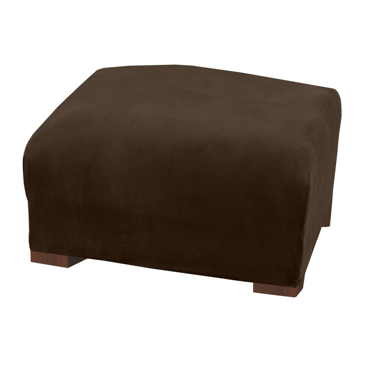 Velvet Stretch Slipcover Gale Collection brown velvet for Great Bay Home on Tampa Home & Garden Store