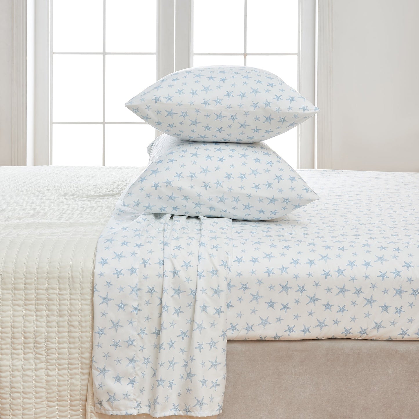 Lightweight Coastal Printed Sheet Set and Covers