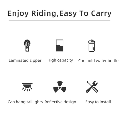 Stevvex bicycle under-seat bag with 1.5L water bottle pocket, water repellent, reflective on Tampa Home & Garden Store