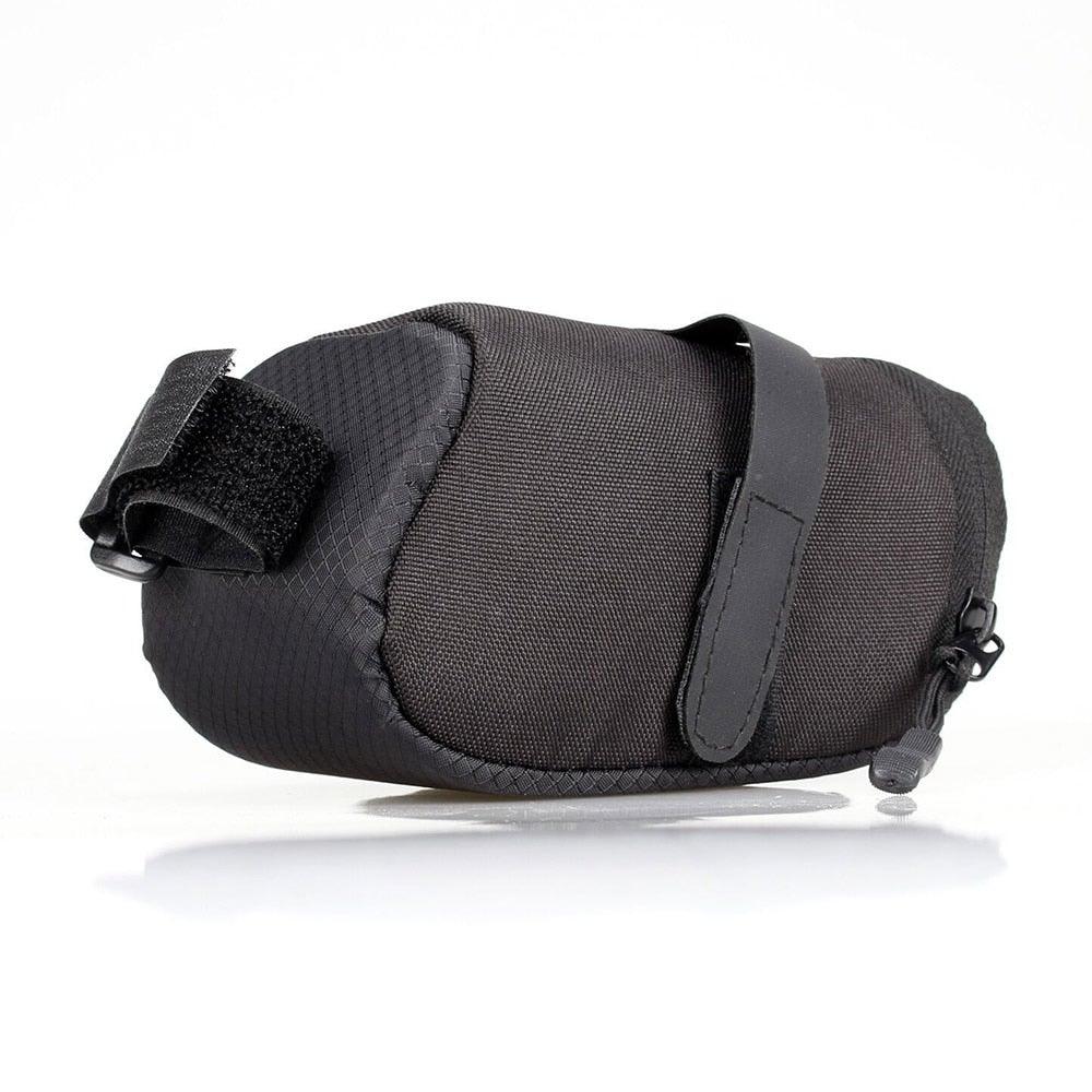 Bicycle under-seat bag Stevvex, waterproof black saddle pouch with strap and zipper on Tampa Home & Garden Store