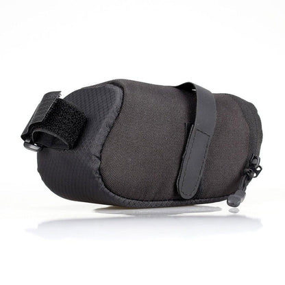 Bicycle under-seat bag Stevvex, waterproof black saddle pouch with strap and zipper on Tampa Home & Garden Store