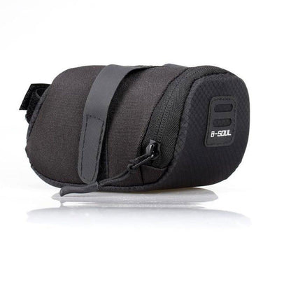 Stevvex under-seat waterproof bicycle saddle bag, black wedge pouch with strap, B-SOL on Tampa Home & Garden Store