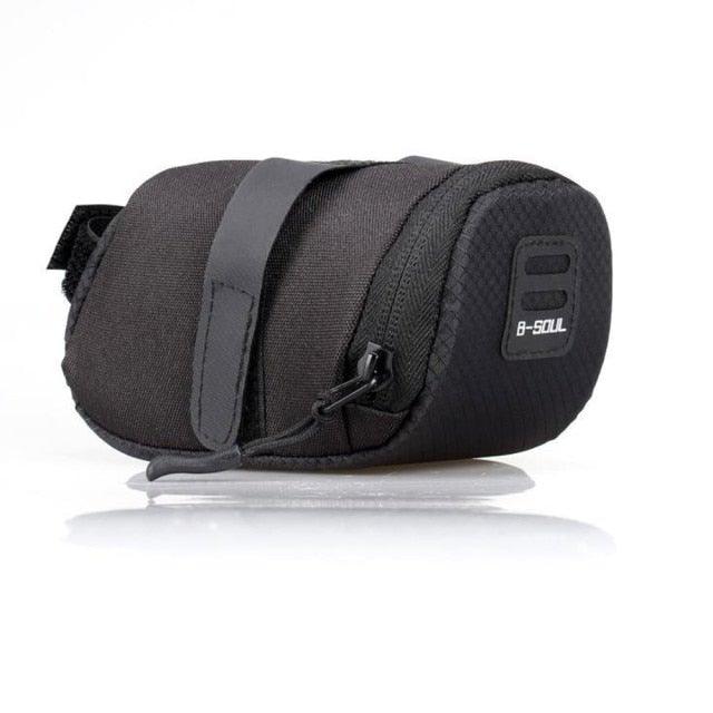 Bicycle saddle bag under-seat pouch, waterproof black wedge with strap by Stevvex on Tampa Home & Garden Store