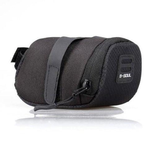 Bicycle saddle bag under-seat pouch, waterproof black wedge with strap by Stevvex on Tampa Home & Garden Store