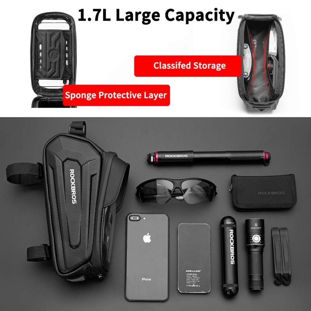 Stevvex front frame bicycle bag 1.7L waterproof top tube bag with touch screen on Tampa Home & Garden Store