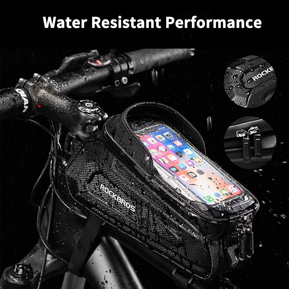 Rockbros front frame bag waterproof touch-screen phone case fits 6.5 inch phone on Tampa Home & Garden Store