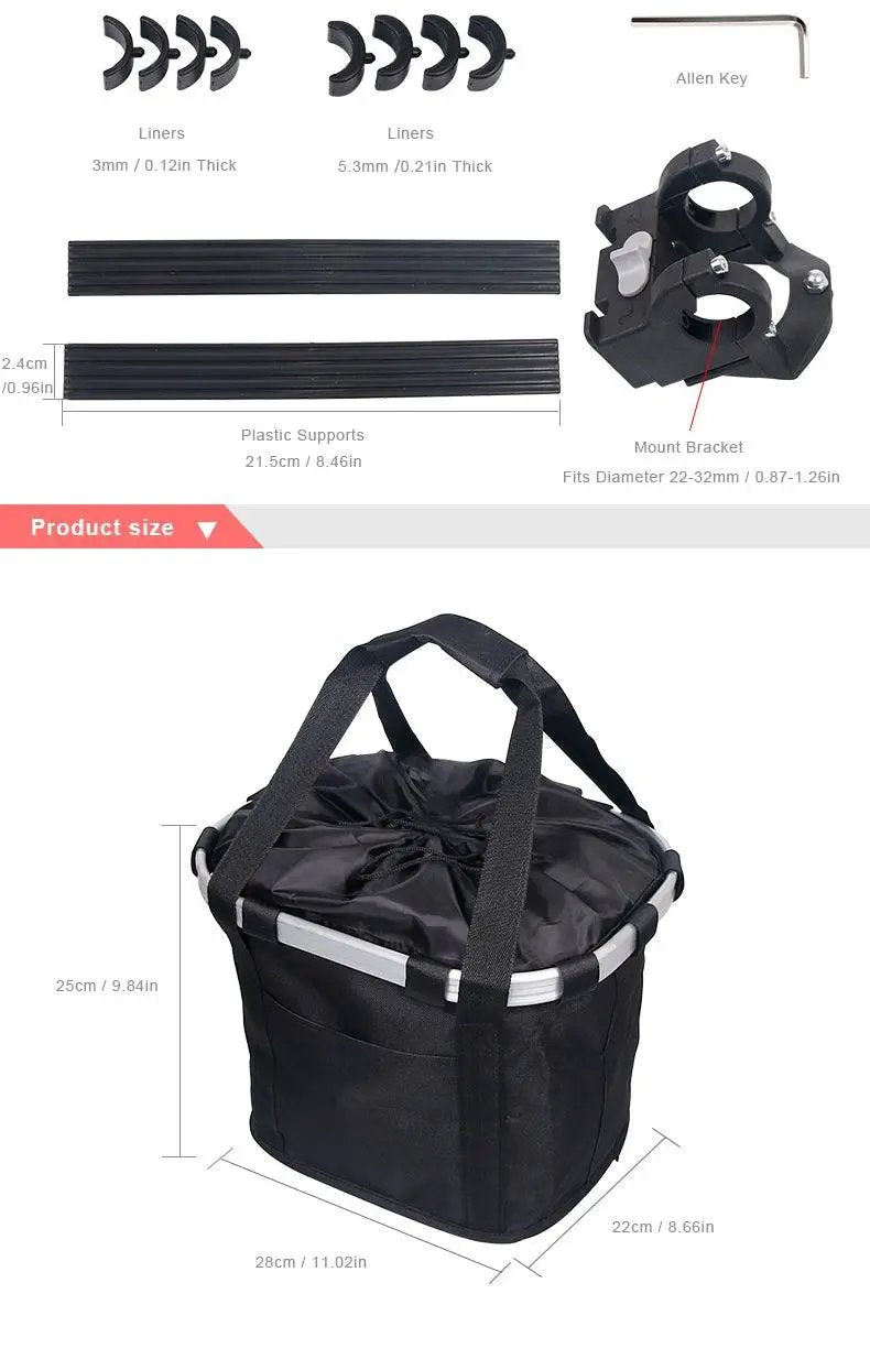 Front Handlebar Bicycle Basket Pet Carrier Bag