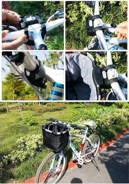 Front Handlebar Bicycle Basket Pet Carrier Bag