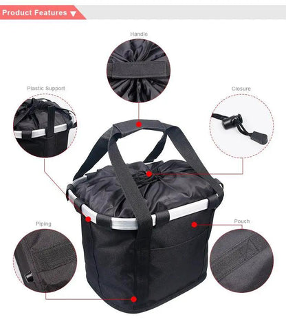 Front Handlebar Bicycle Basket Pet Carrier Bag