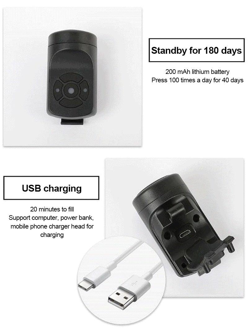 Bicycle USB Rechargeable Horn Bell Loud Alert