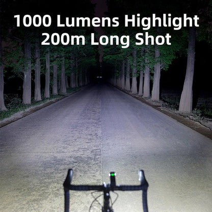 Stevvex USB rechargeable bicycle headlight, 1000-lumen front light for night riding on Tampa Home & Garden Store