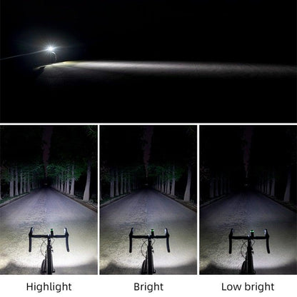 Stevvex USB rechargeable bike headlight and taillight; modes Highlight, Bright, Low Bright on Tampa Home & Garden Store