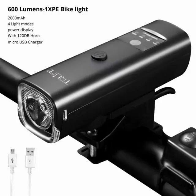 Bicycle Front Light USB Rechargeable Headlamp