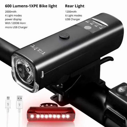 Bicycle Front Light USB Rechargeable Headlamp