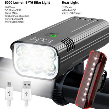 Bicycle Front Light USB Rechargeable Headlamp