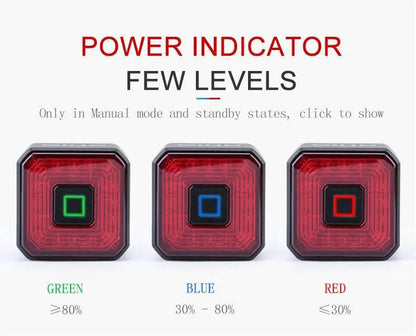Smart Rear Taillight For Bicycle USB LED