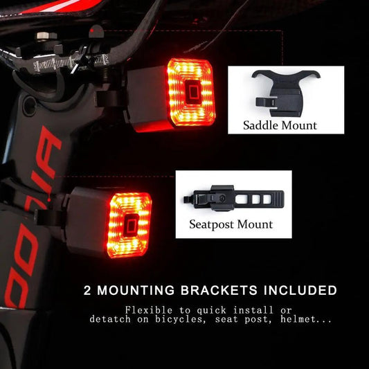 Smart Rear Taillight For Bicycle USB LED