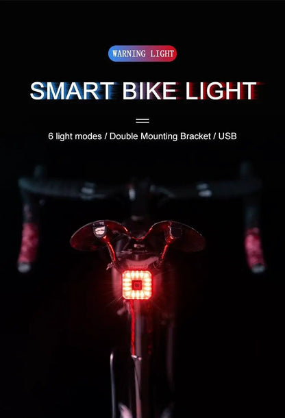 Smart Rear Taillight For Bicycle USB LED