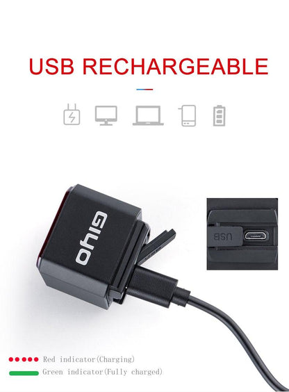 Smart Rear Taillight For Bicycle USB LED