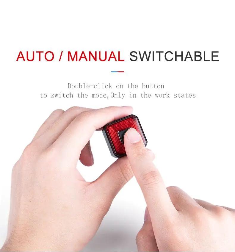 Smart Rear Taillight For Bicycle USB LED