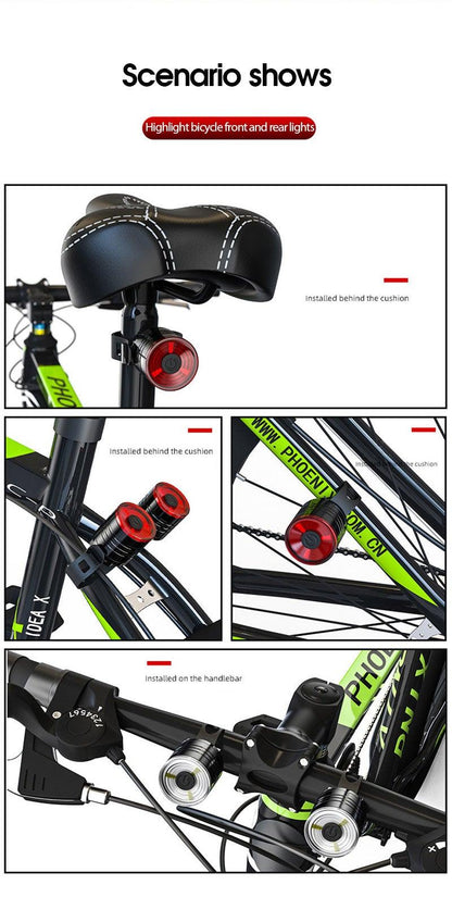 Auto brake-sensing tail light for mountain bikes, Stevvex ST90SP1100CVN, red rear light on Tampa Home & Garden Store