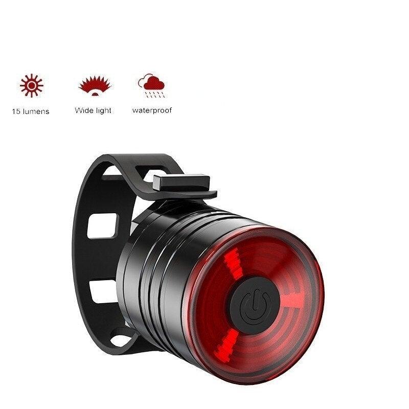 Stevvex ST90SP1100CVN auto brake sensing tail light for mountain bikes, red lens, 15 lumens on Tampa Home & Garden Store