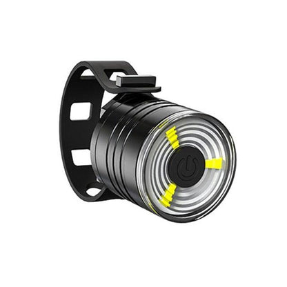 Auto Brake Sensing Tail Light For Mountain Bikes by Stevvex, black compact MTB light with yellow LED accents on Tampa Home & Garden Store