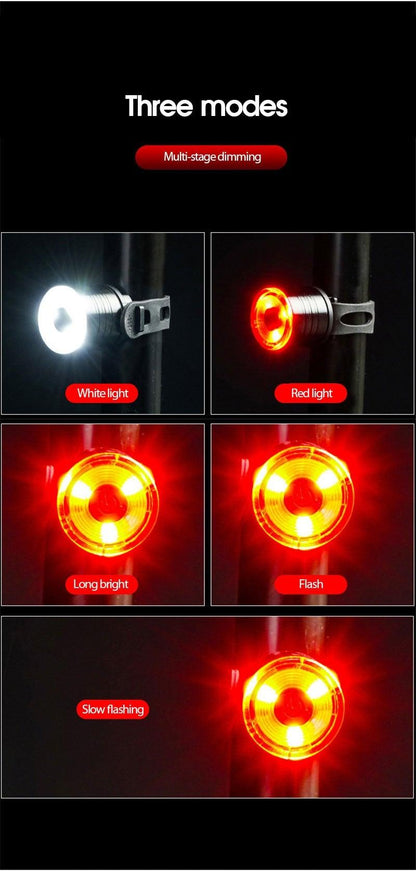 Auto Brake Sensing Tail Light for Mountain Bikes Stevvex ST90SP1100CVN white and red modes on Tampa Home & Garden Store