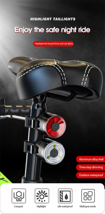 Stevvex Auto Brake Sensing Tail Light for Mountain Bikes, dual circular tail lights on seat post on Tampa Home & Garden Store