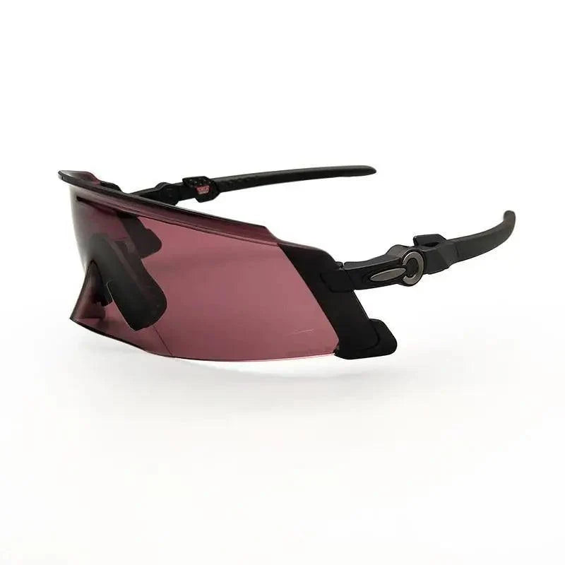 Stevvex cycling glasses black frame pink shield lens UV400 sporty eyewear on Tampa Home & Garden Store